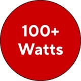 100+ watts